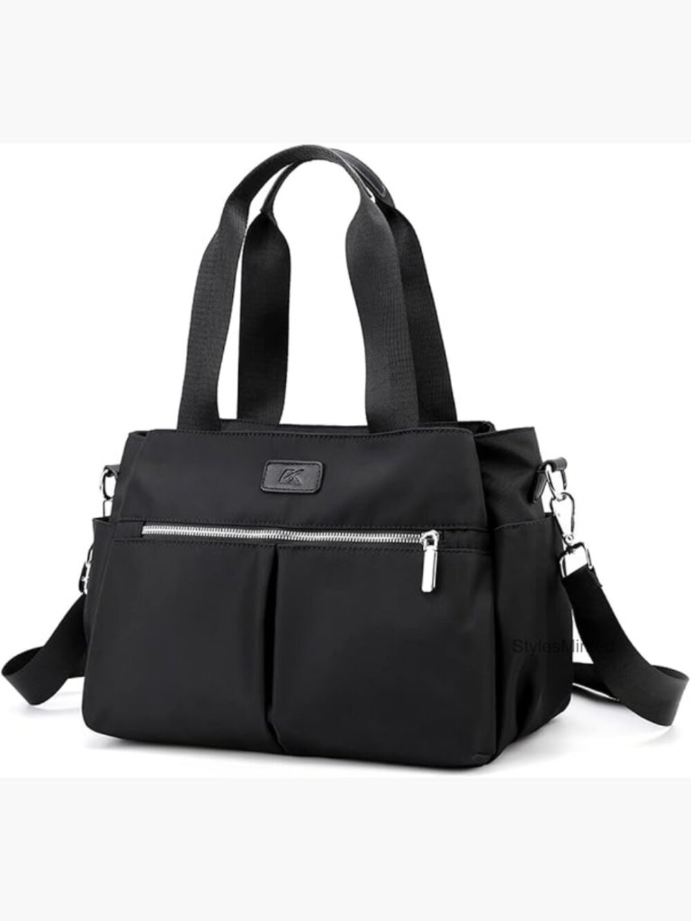 Nylon Multi Compartment Hobo Crossbody Tote Work Bag
